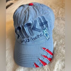 Disney Stitch “Stitch Wuz Here” Distressed Denim Hat Youth Lilo & Stitch adjust